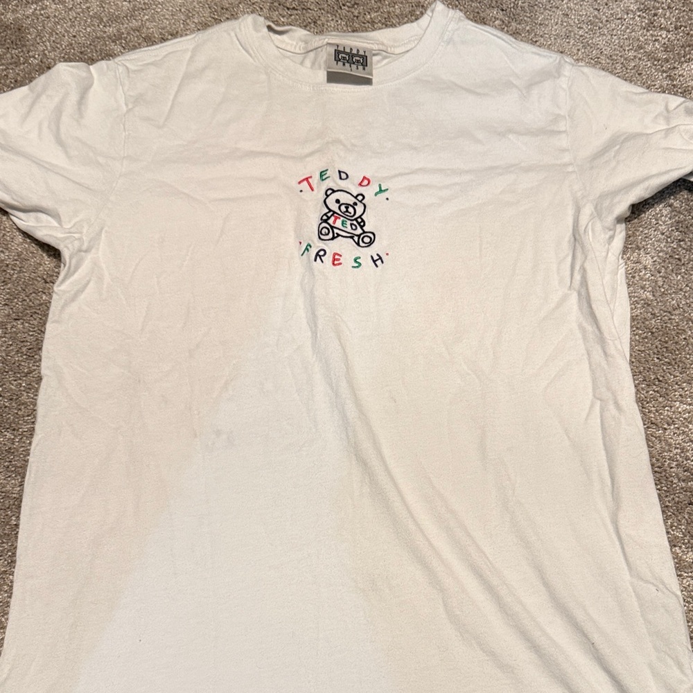 Teddy Fresh Cream Tee with Bear Logo
